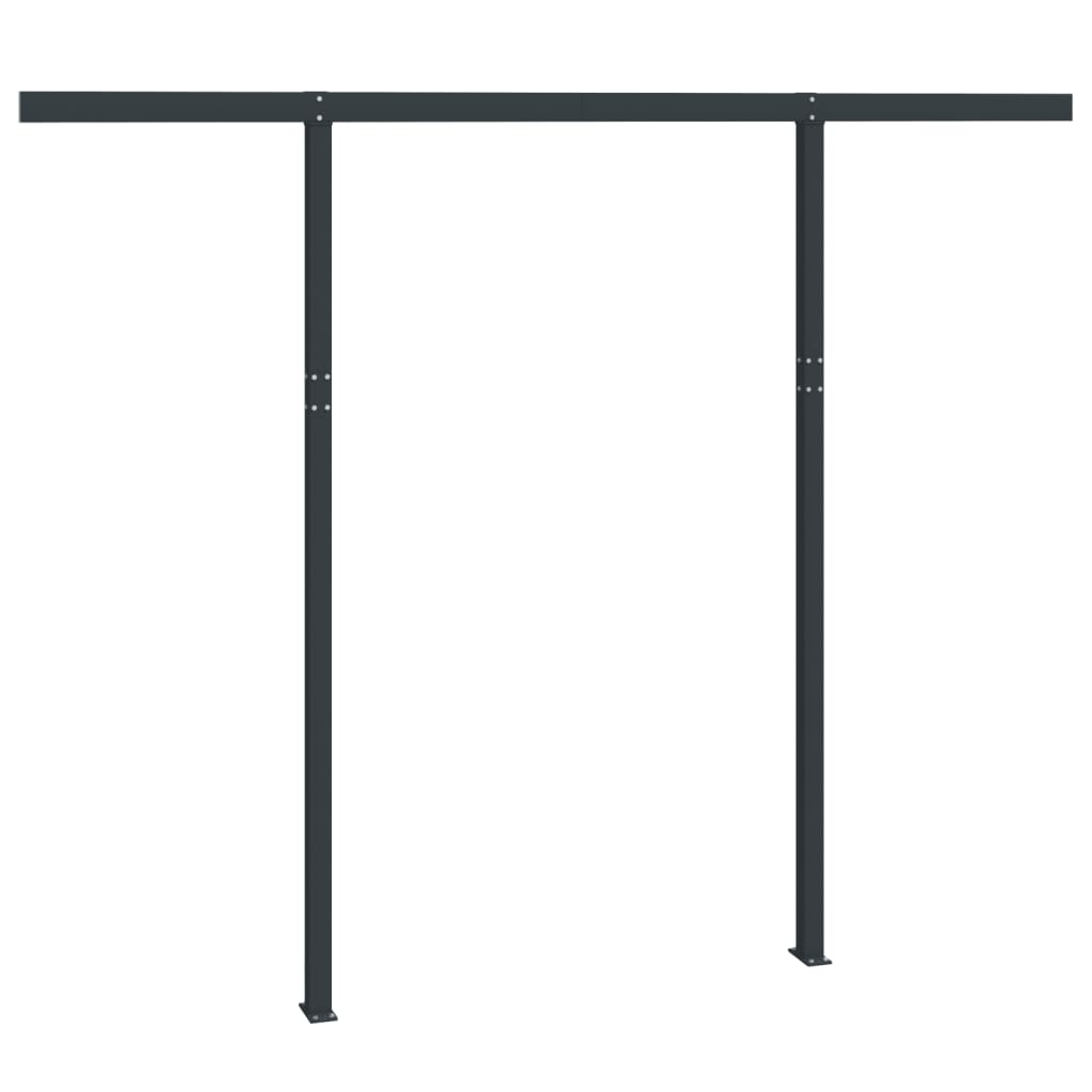 Vidaxl Laifel Pole Set 300x245 cm Eisen -Anthrazit -gelöscht
