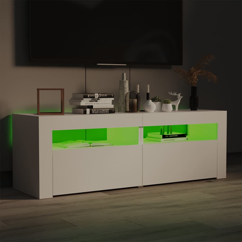 Vidaxl tv-meubel met led-verlichting 120x35x40 cm wit