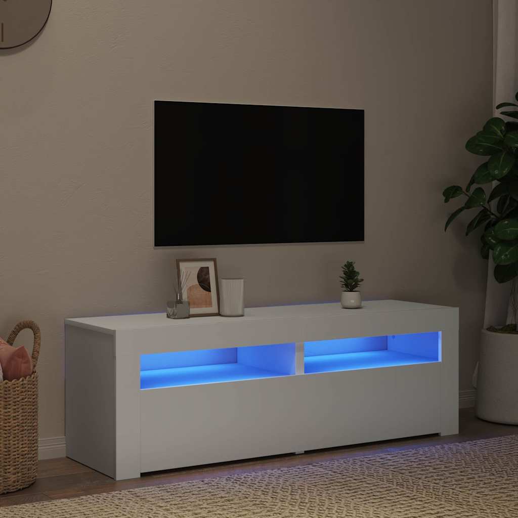 Vidaxl tv-meubel met led-verlichting 120x35x40 cm wit