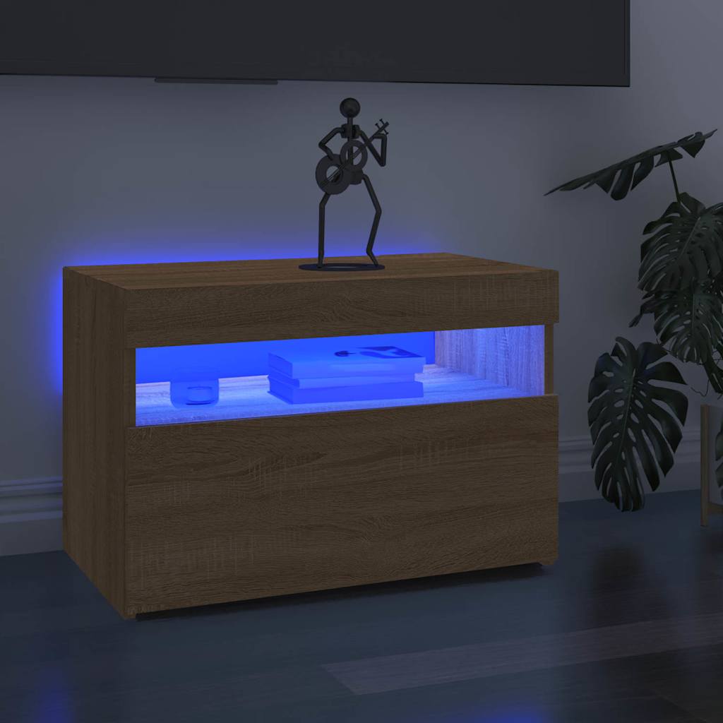 Vidaxl tv-meubel met led-verlichting 60x35x40 cm sonoma eikenkleurig