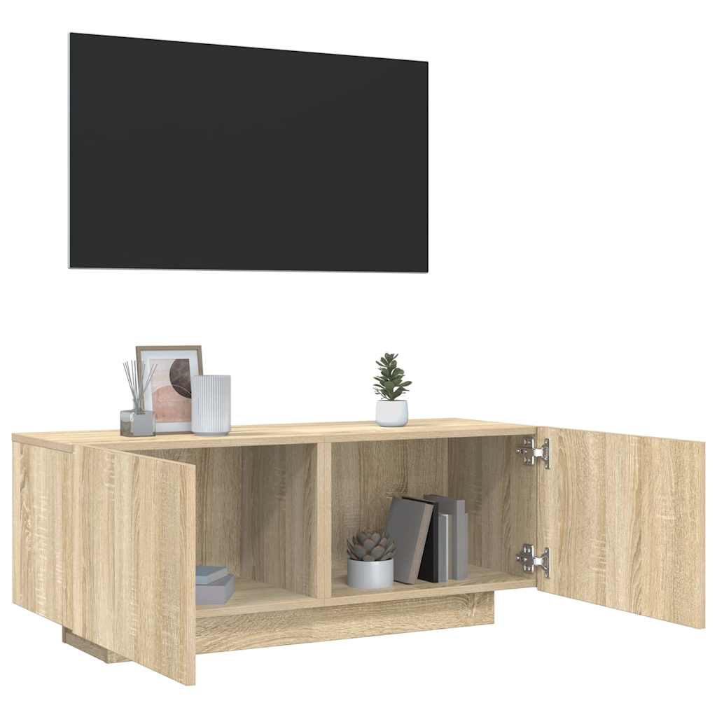 Vidaxl tv-meubel 100x35x40 cm bewerkt hout sonoma eikenkleurig