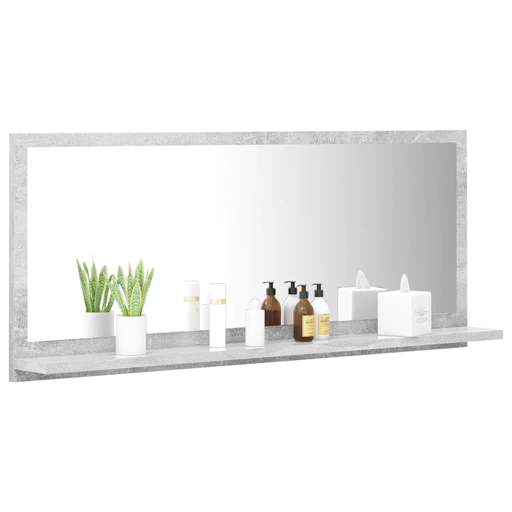 Vidaxl badkamerspiegel 90x10,5x37 cm spaanplaat betongrijs