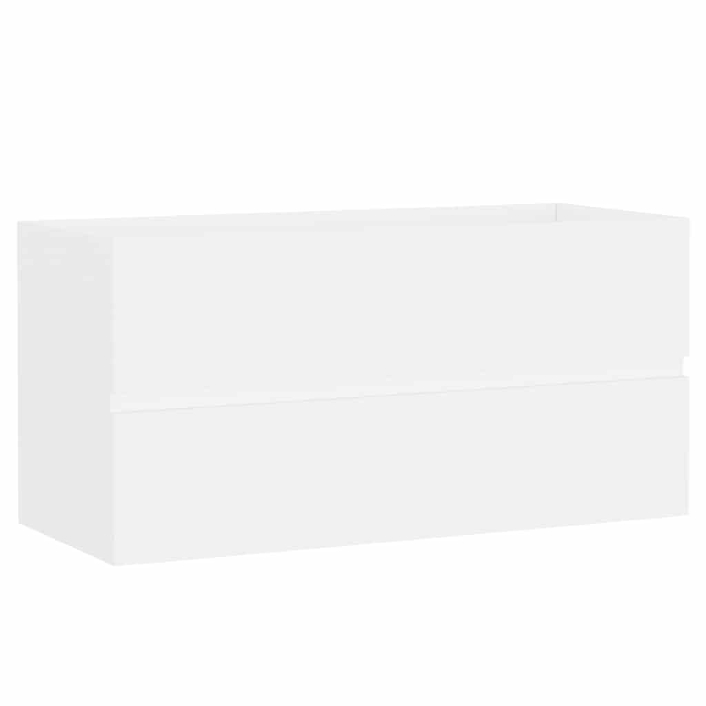 Vidaxl wastafelkast 90x38,5x45 cm bewerkt hout wit