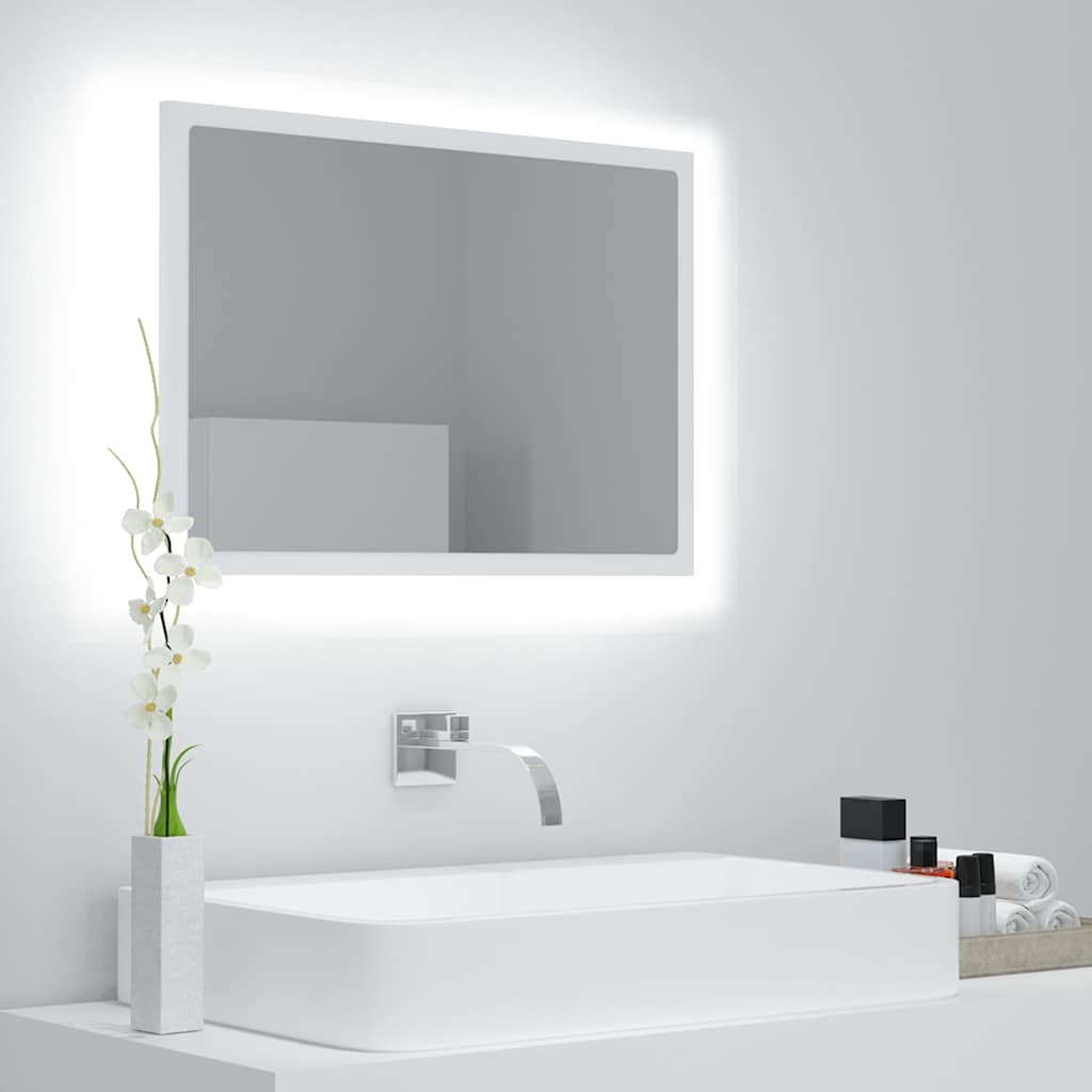 Vidaxl badkamerspiegel led 60x8,5x37 cm acryl wit