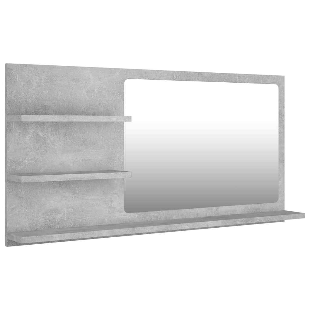 Vidaxl badkamerspiegel 90x10,5x45 cm bewerkt hout betongrijs