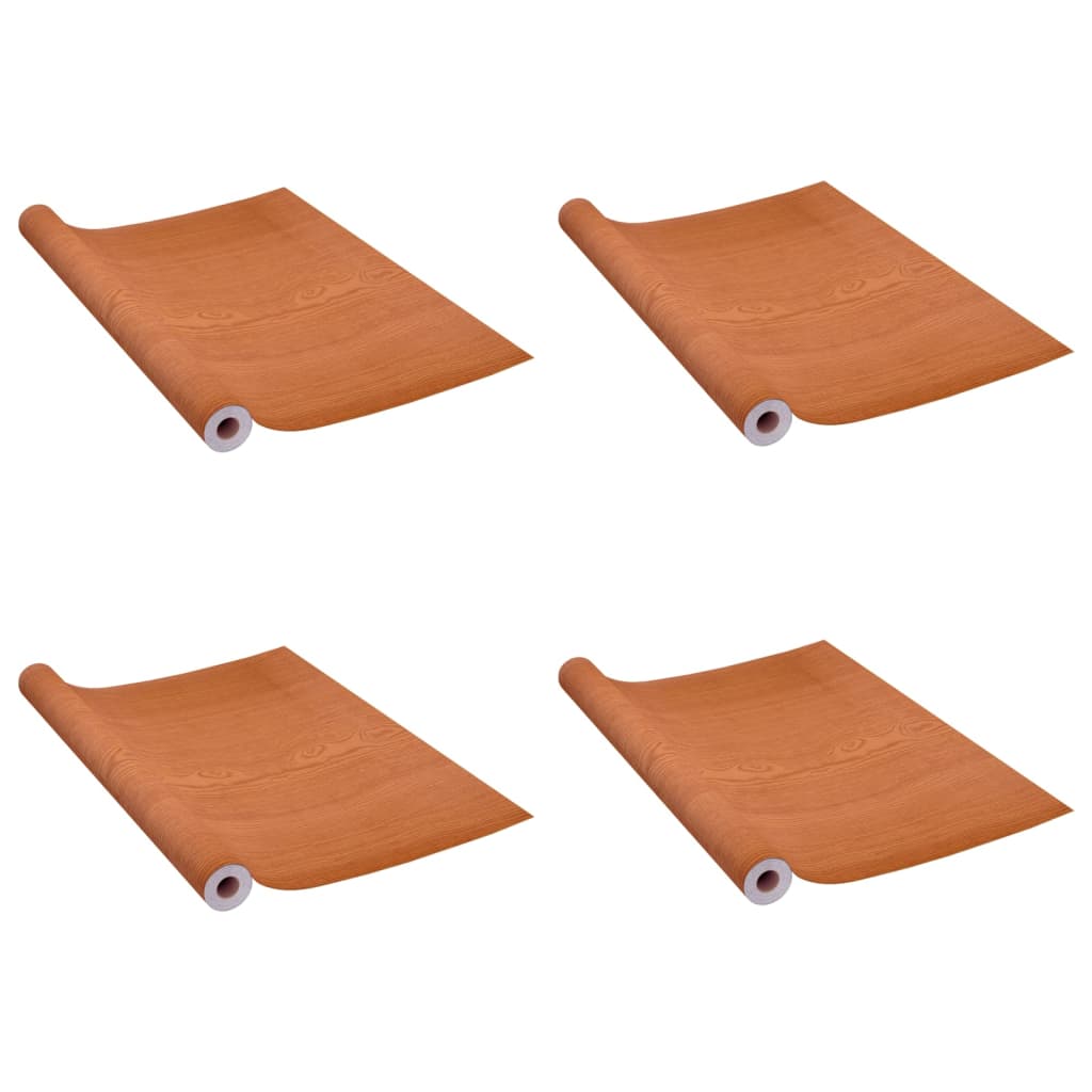 VIDAXL TOR FILLE SELBST SCHEIBEN 4 ST 210 x 90 cm PVC Light Oak -Colored