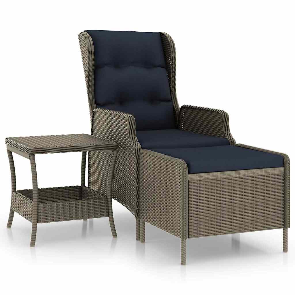 Vidaxl 2-delige loungeset met kussens poly rattan bruin