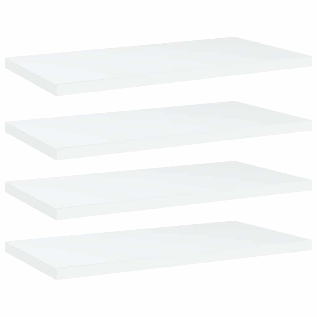 Vidaxl wandschappen 4 st 40x20x1,5 cm bewerkt hout wit