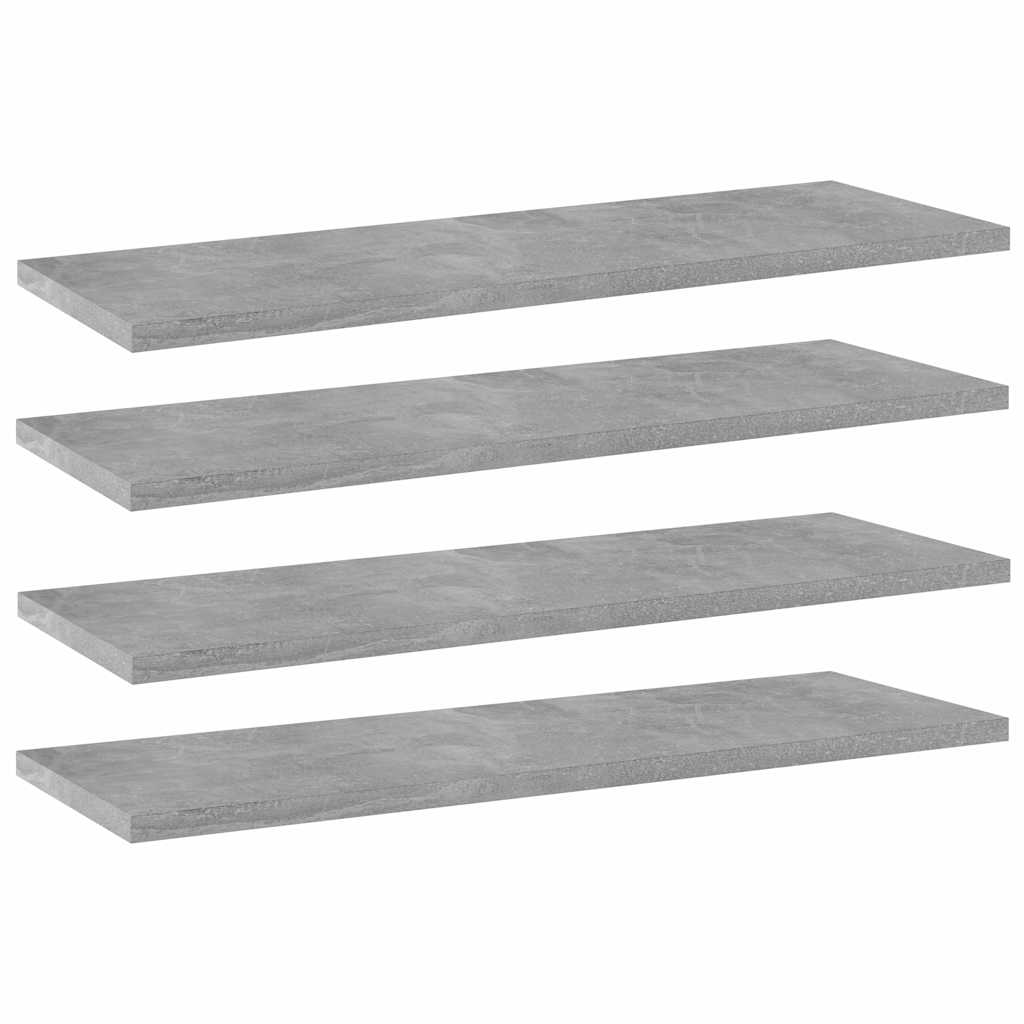 Vidaxl wandschappen 4 st 60x20x1,5 cm spaanplaat betongrijs