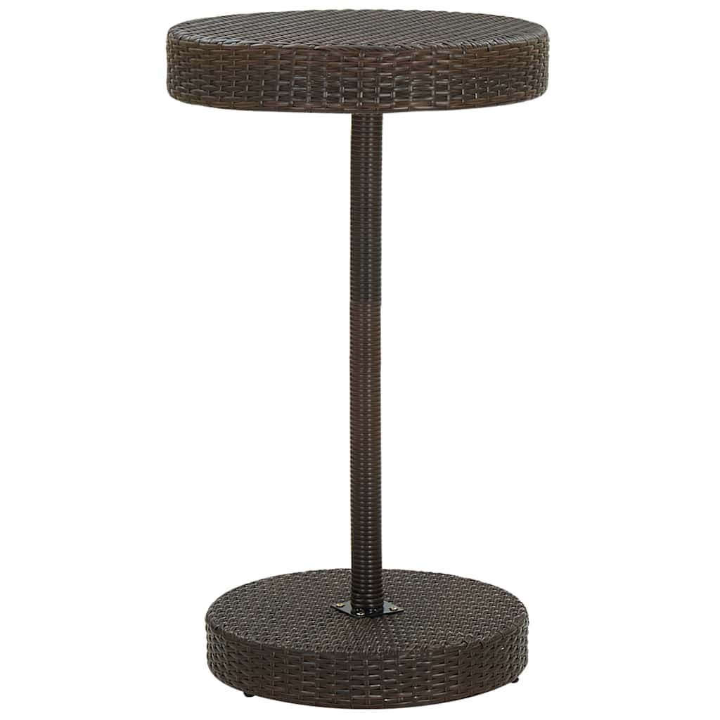Vidaxl 3-delige tuinbarset met kussens poly rattan bruin