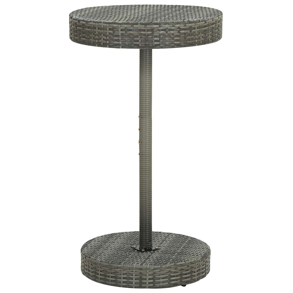 Vidaxl 3-delige tuinbarset met kussens poly rattan grijs