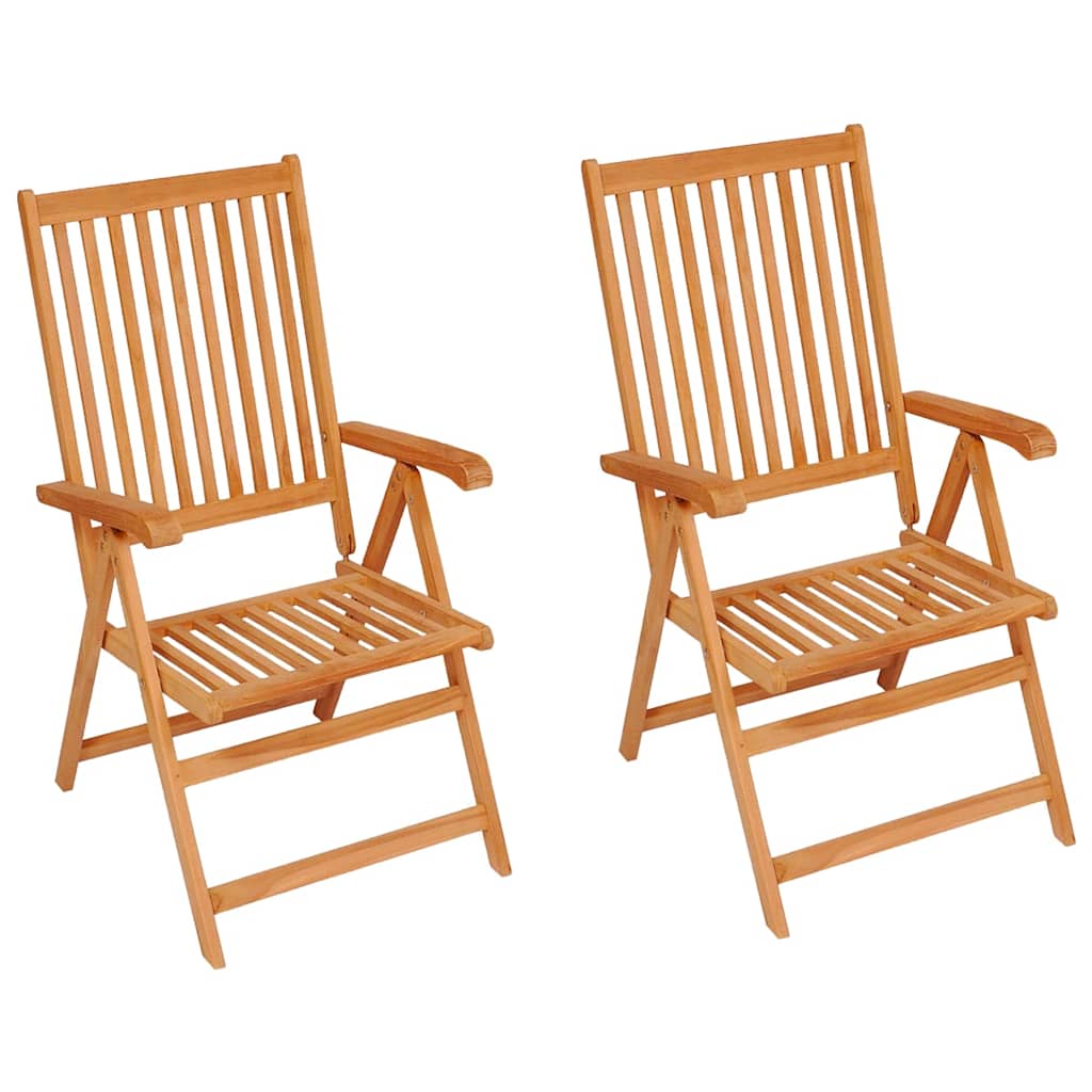 Vidaxl tuinstoelen 2 st met heldergroene kussens massief teakhout