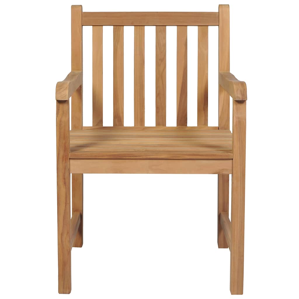 Vidaxl tuinstoelen 2 st met beige kussens massief teakhout