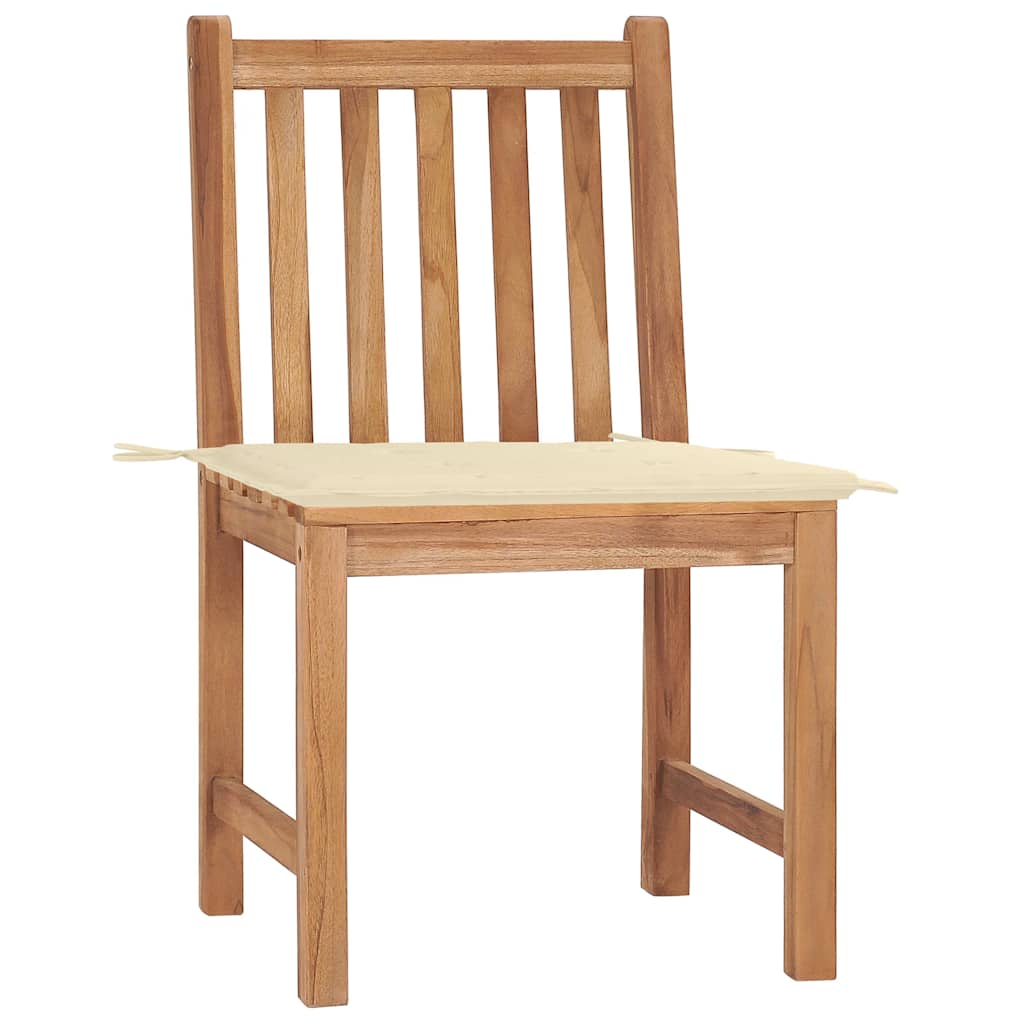 Vidaxl tuinstoelen 2 st met kussens massief teakhout