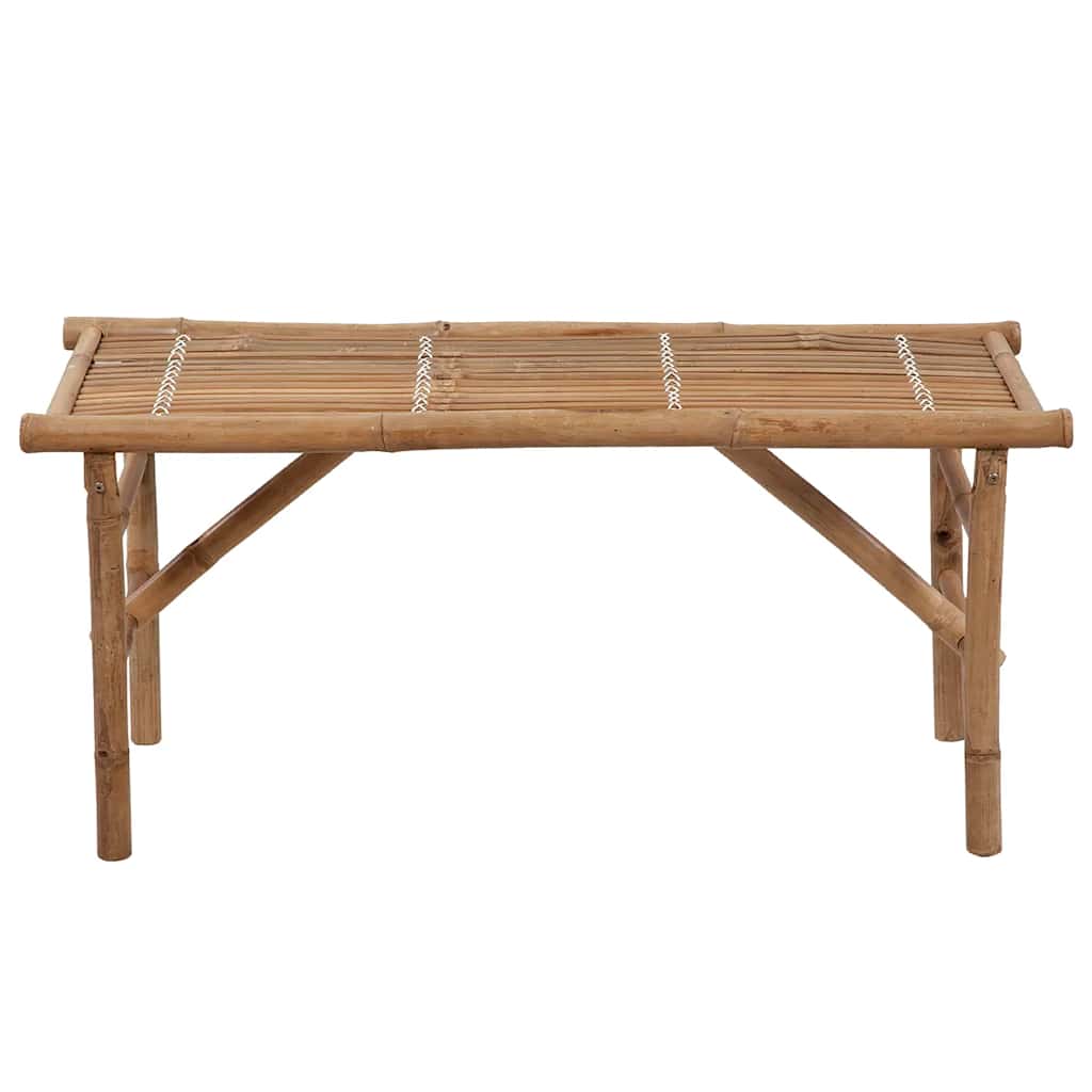Vidaxl tuinbank inklapbaar met kussen 118 cm bamboe