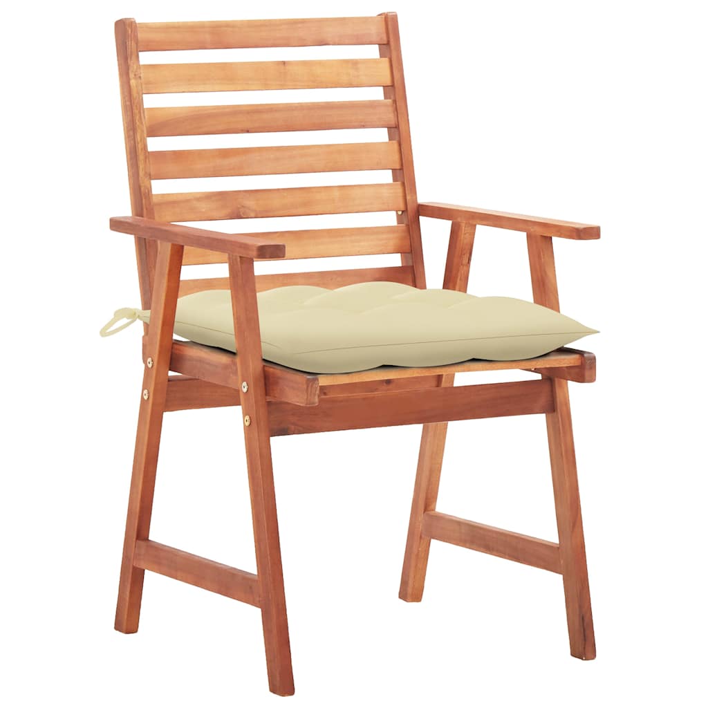 Vidaxl tuinstoelen 3 st met kussens massief acaciahout