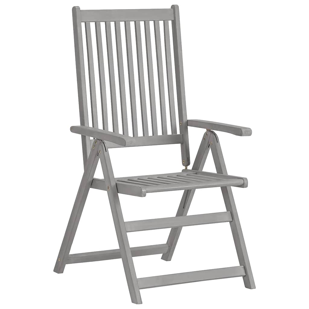 Vidaxl tuinstoelen 2 st verstelbaar met kussens massief acaciahout