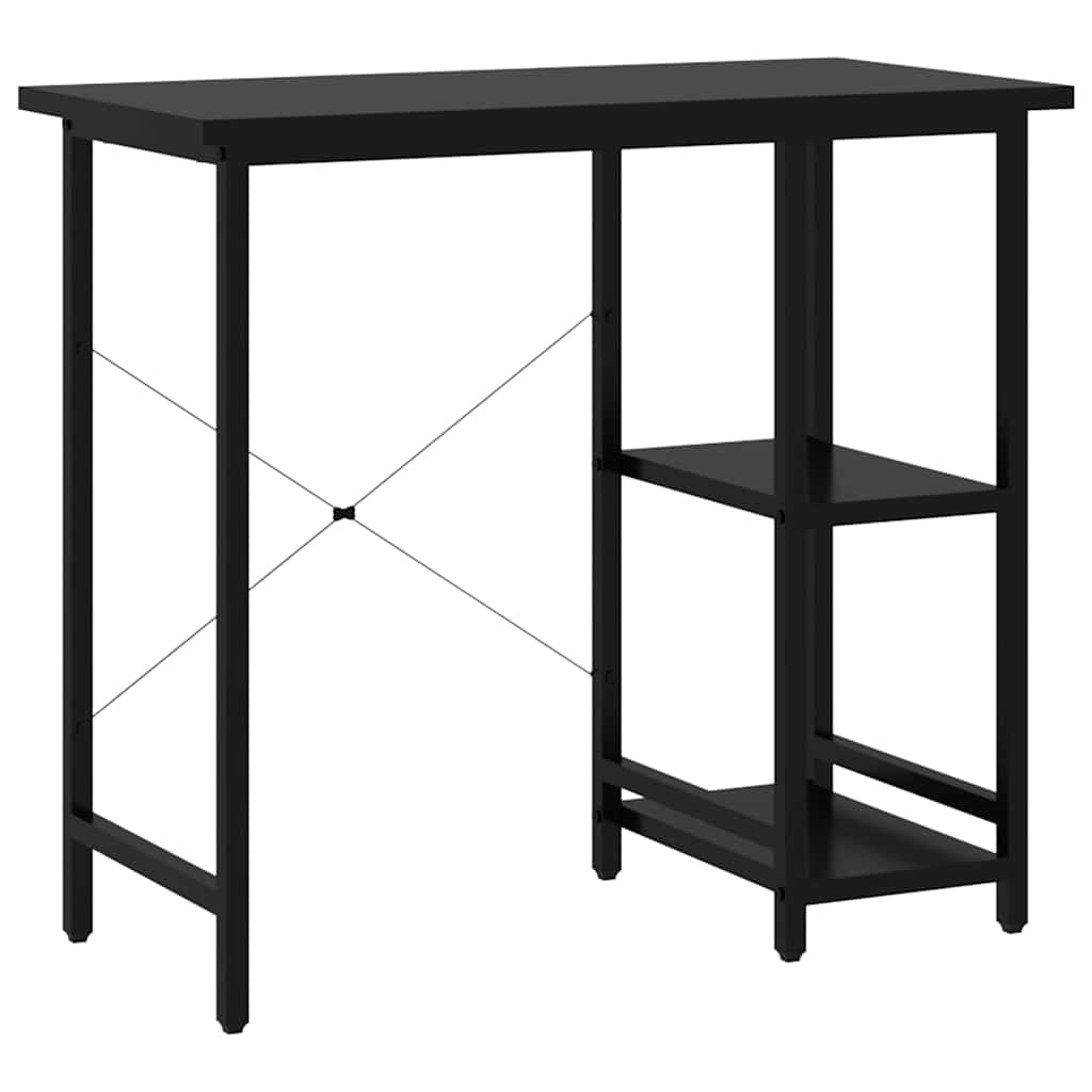 Vidaxl computerbureau 80x40x72 cm mdf en metaal zwart