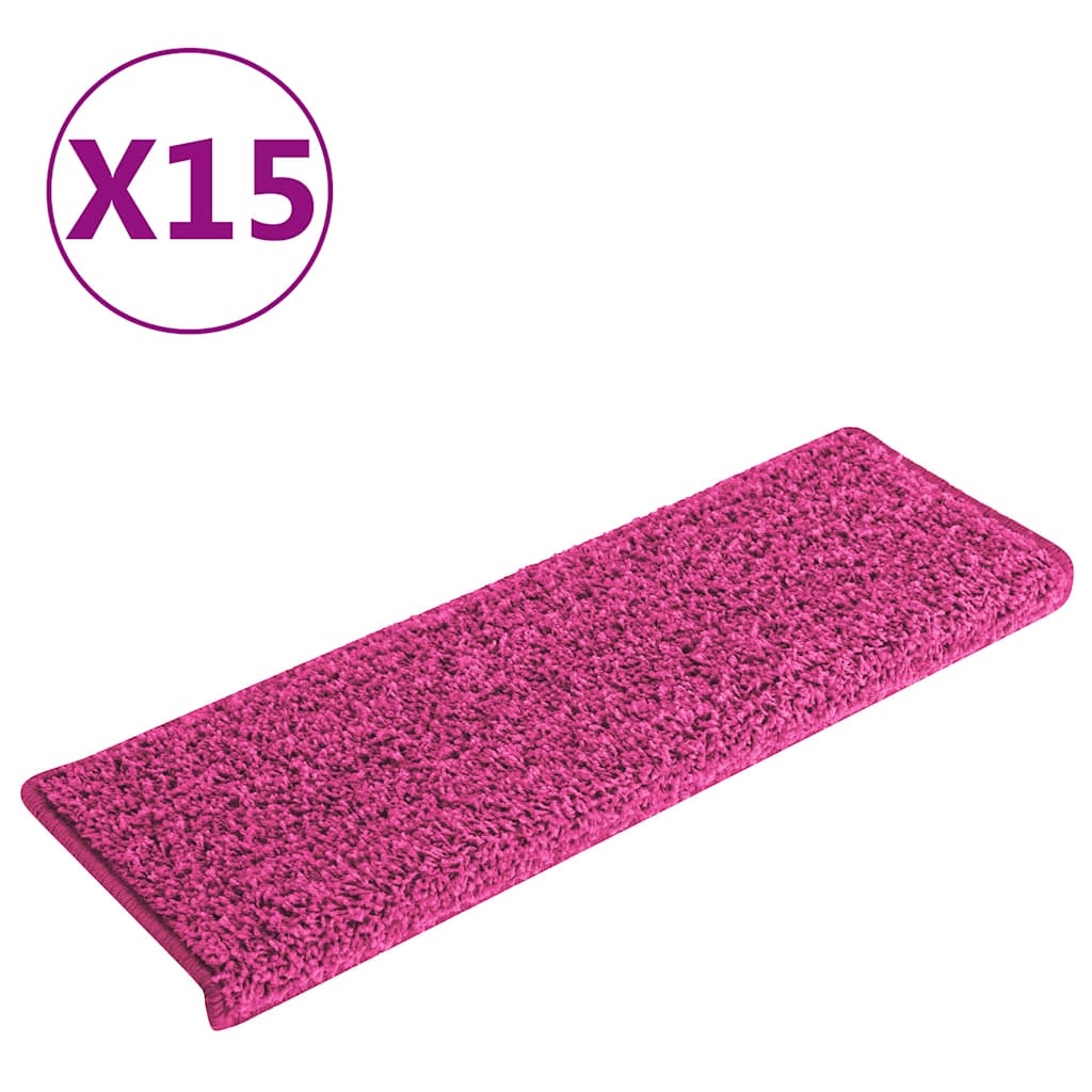 VidaXL Stufenmatten 15 Stück 65x21x4 cm rosa