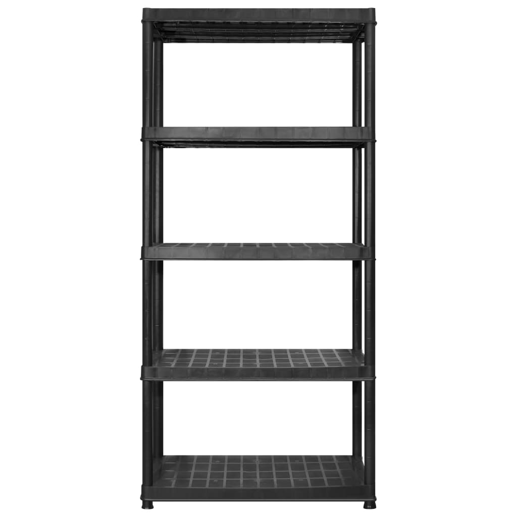 VIDAXL-LAGE RAKE 5-LAYER 183X45.7X185 CM CLASTIK SCHWARZ