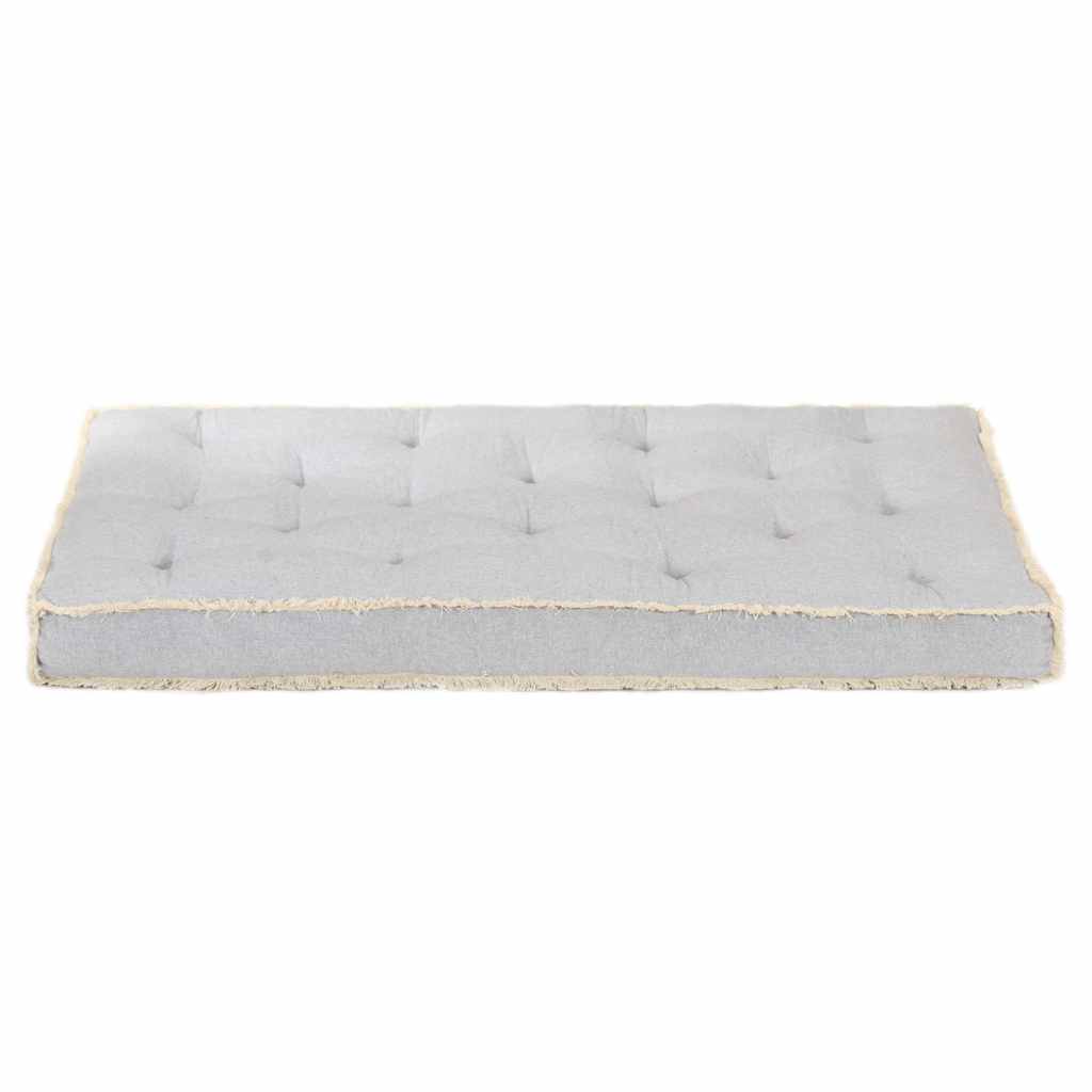 Vidaxl -Sofa -Kissen Palette 120x80x10 cm Grau