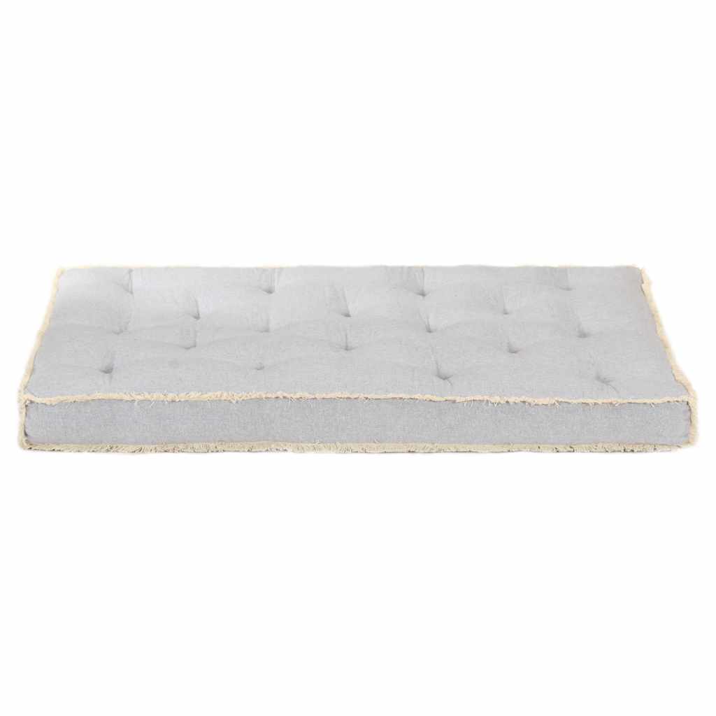 Vidaxl -Sofa -Kissen Palette 120x80x10 cm Grau