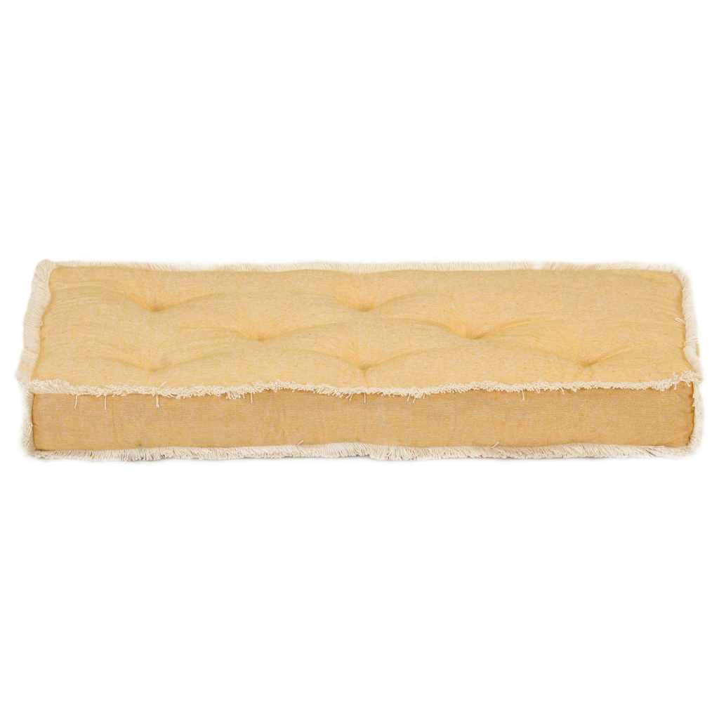 Vidaxl bankkussen pallet 73x40x7 cm geel