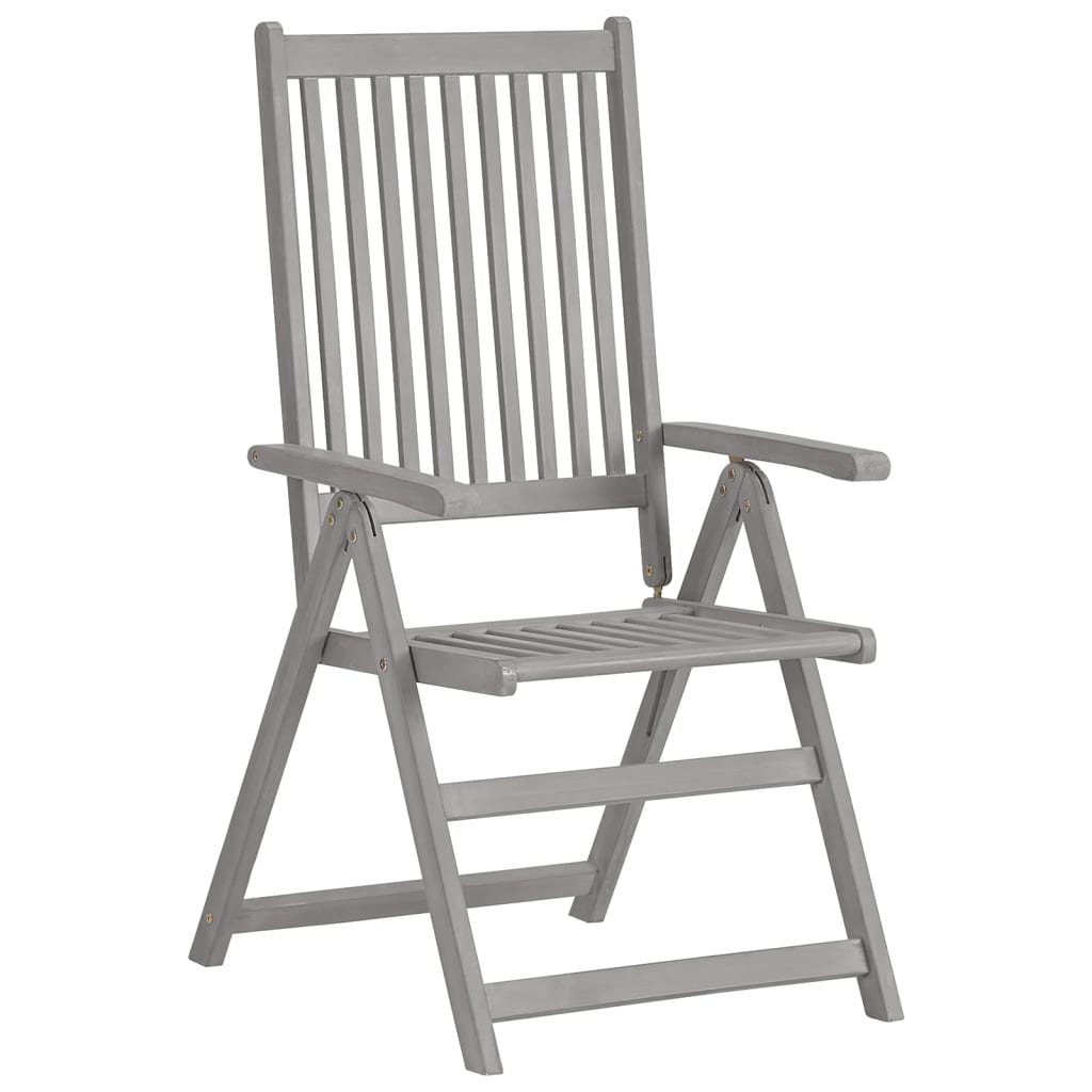 Vidaxl tuinstoelen 4 st verstelbaar met kussens massief acaciahout