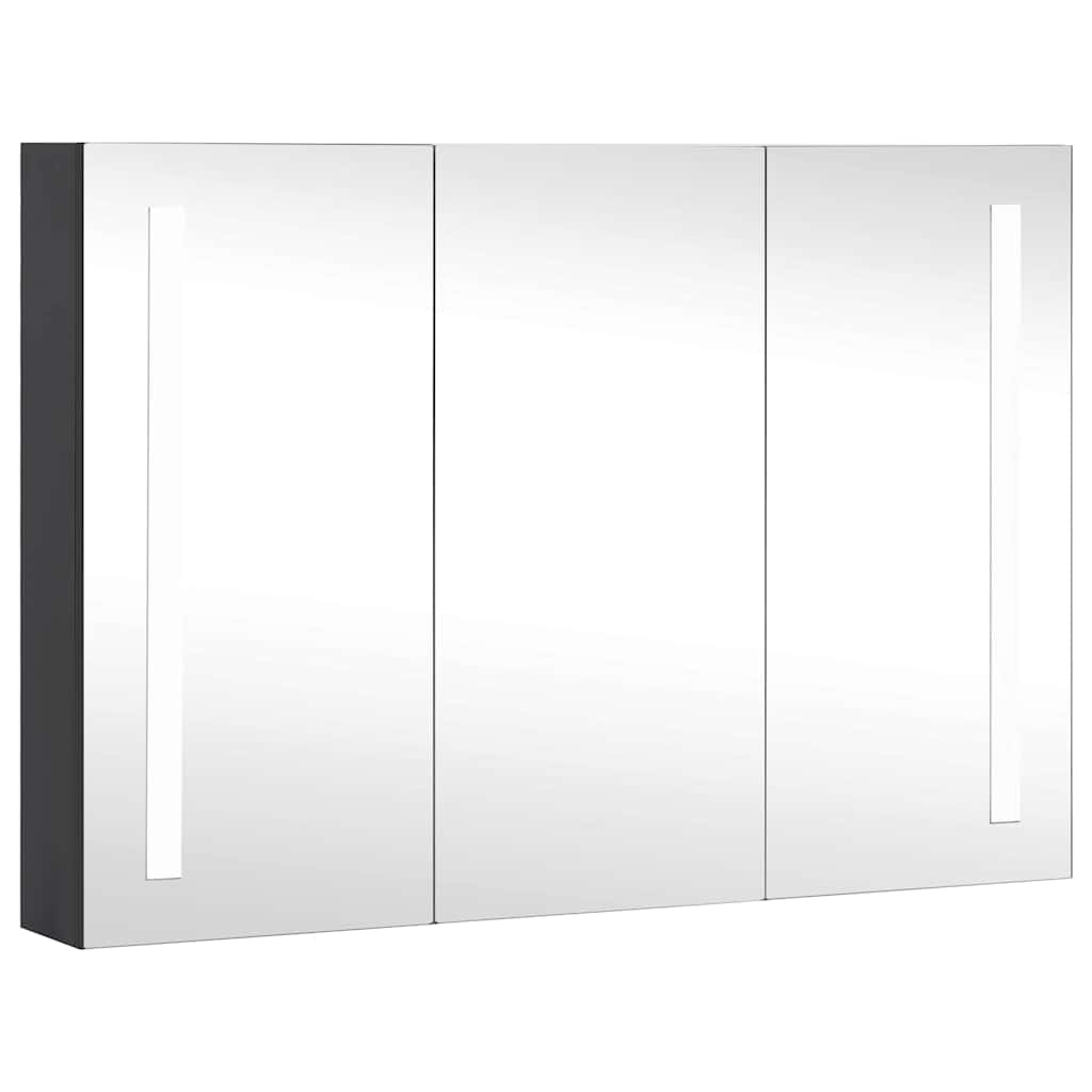 Vidaxl badkamerkast met spiegel en led 89x14x62 cm