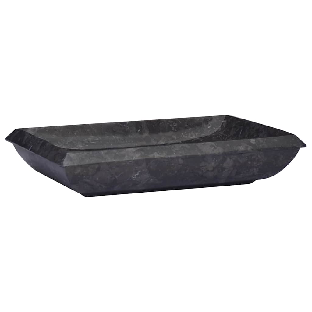 Vidaxl Sink 50x35x10 cm Marmor Schwarz