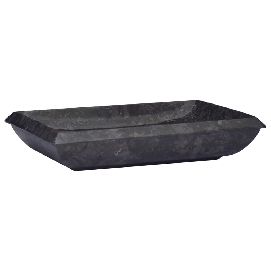 Vidaxl Sink 50x35x10 cm Marmor Schwarz