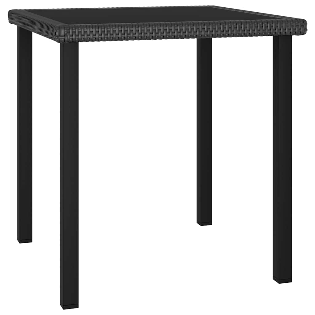 Vidaxl 3-delige tuinset poly rattan zwart