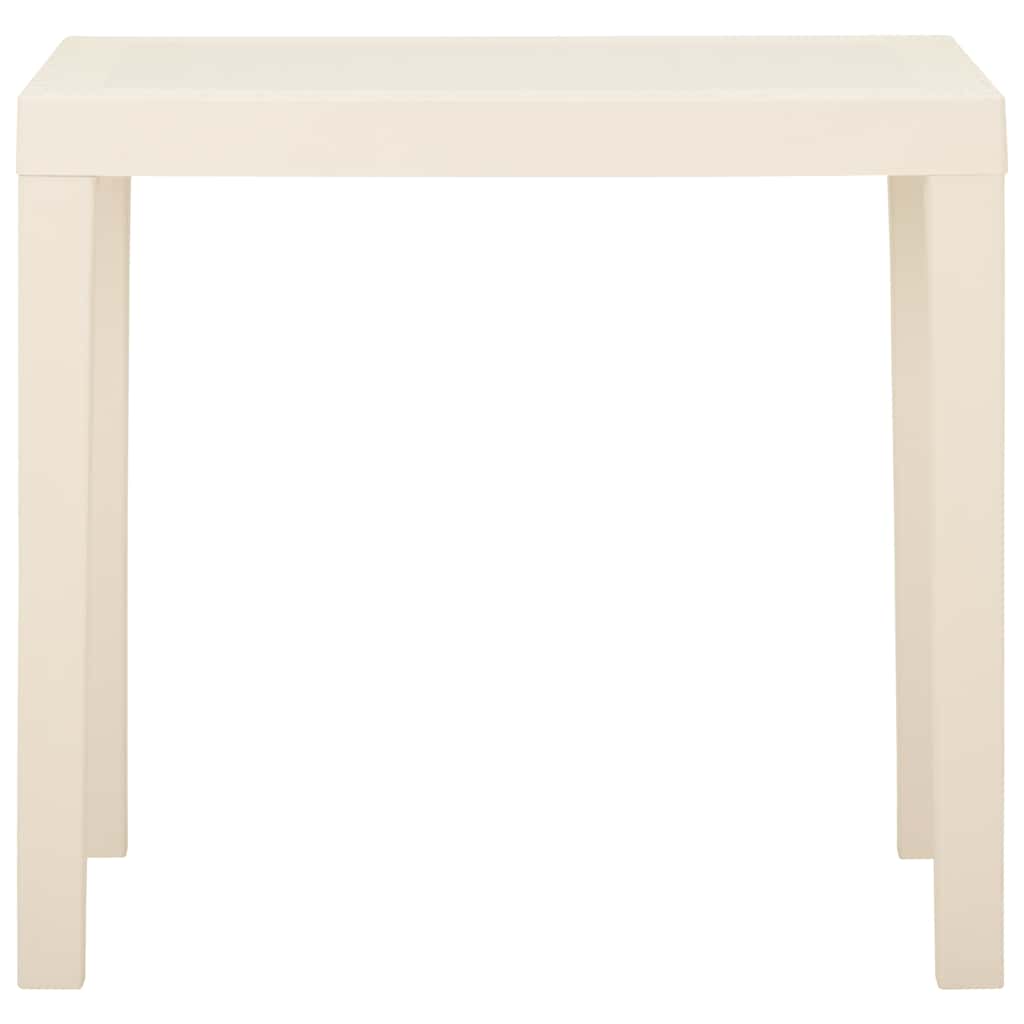 Vidaxl tuintafel 79x65x72 cm kunststof wit