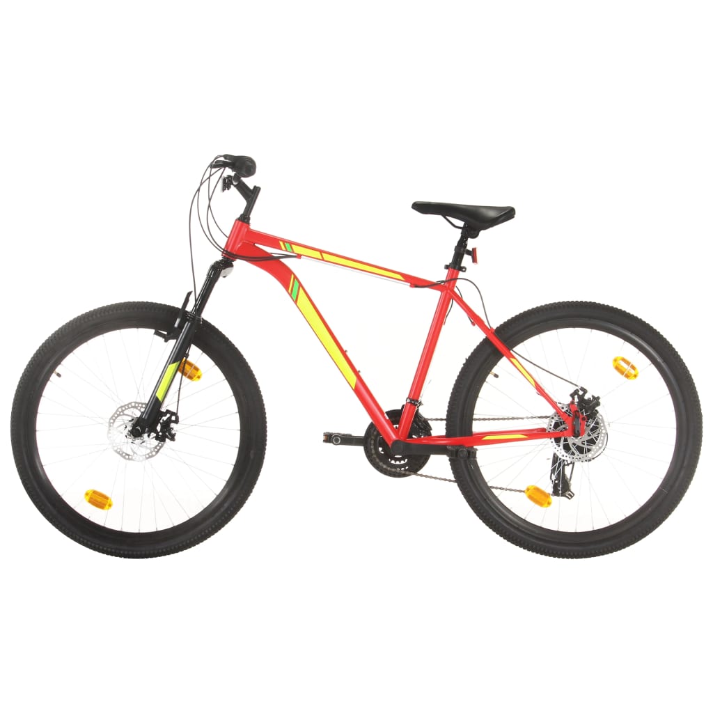 Vidaxl Mountainbike 21 Zahnräder 27,5 -Zoll -Räder 42 cm Rahmen rot