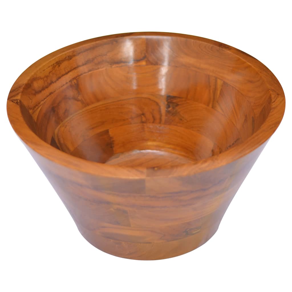 Vidaxx Waschbecken ø40x20 cm massives Teakholz