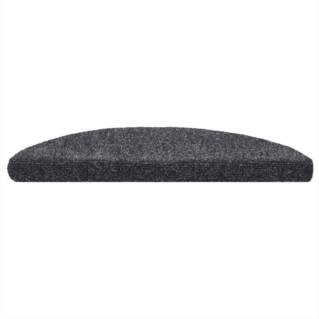 Vidaxl Treppenmatten Selbstadhäsiv 10 Teile 56x17x3 cm dunkelgraue Hemisphäre