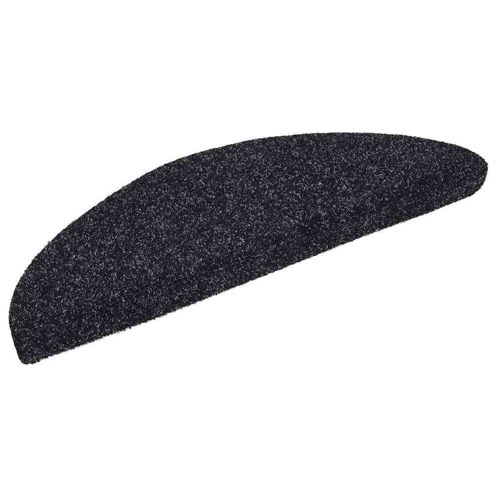 Vidaxl -Treppen selbst -adhäsiv 5 Teile 56x17x3 cm schwarze Hemisphäre halb -Runde