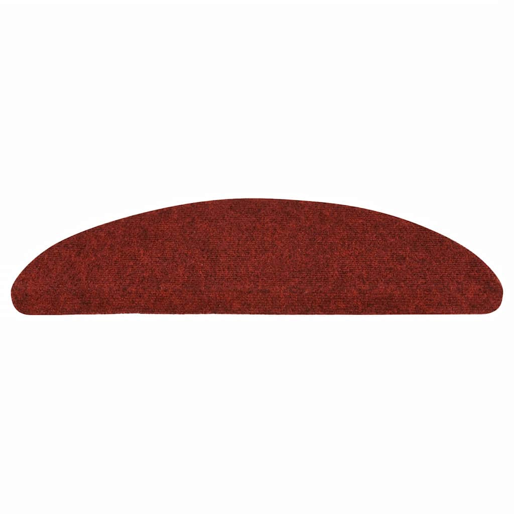 Vidaxl Treppenmatten Selbstadhäsiv 10 ST 56x17x3 cm Bordeaux Red Semi -Round