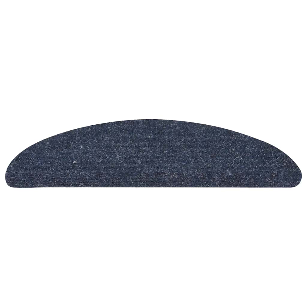 Vidaxl -Treppenmatten Selbstadhäsiv 10 Stück 56x17x3 cm Blue Semi -Rounds