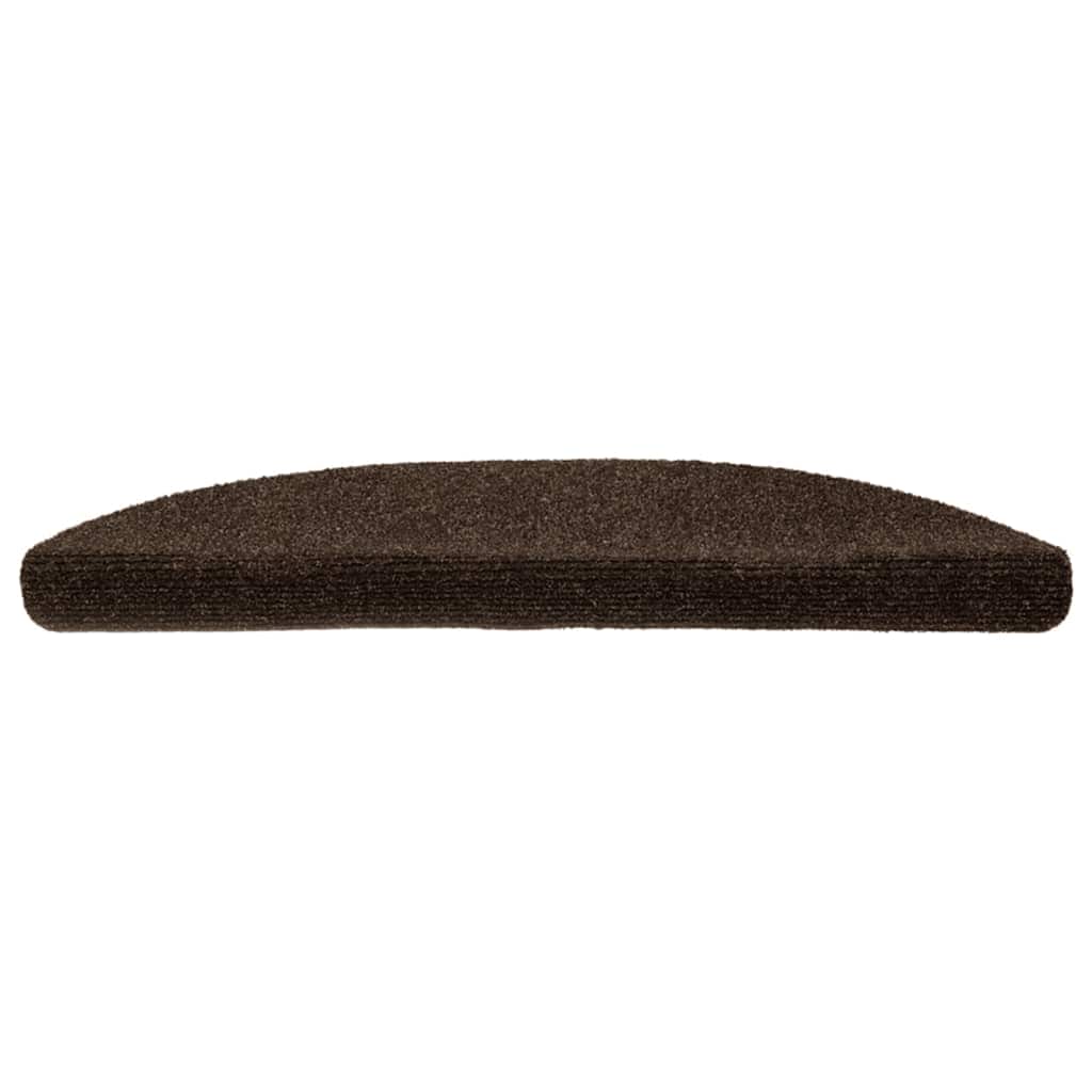 Vidaxl Treppenmatten Selbstadhäsiv 10 Stück 56x17x3 cm Brown Semi -Rounds