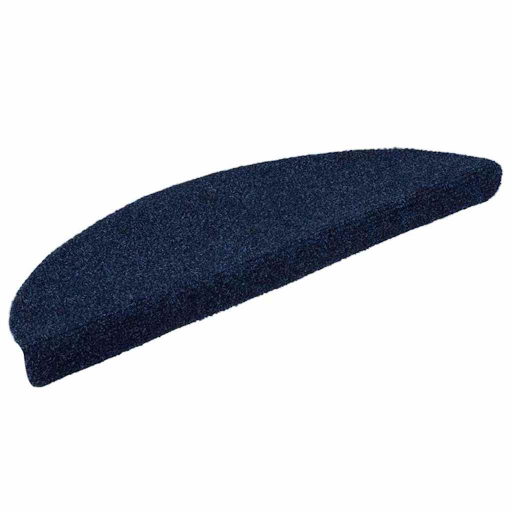 Vidaxx selbstklebende Stufenmatten 10 Stück 56x17x3 cm marineblau halbrund