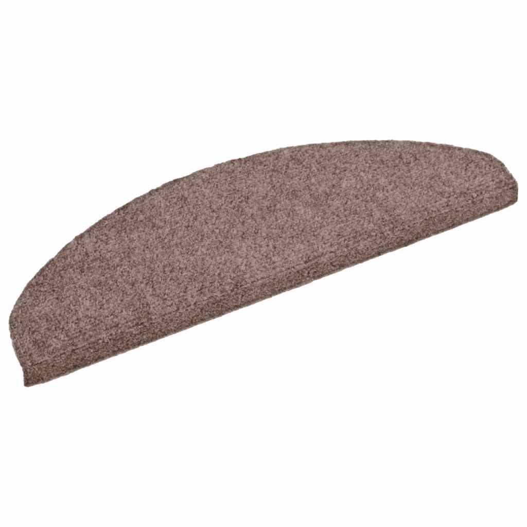 Vidaxl -Treppenmatten selbstadhäsiv 5 Teile 65x21x4 cm Crème halb -groß