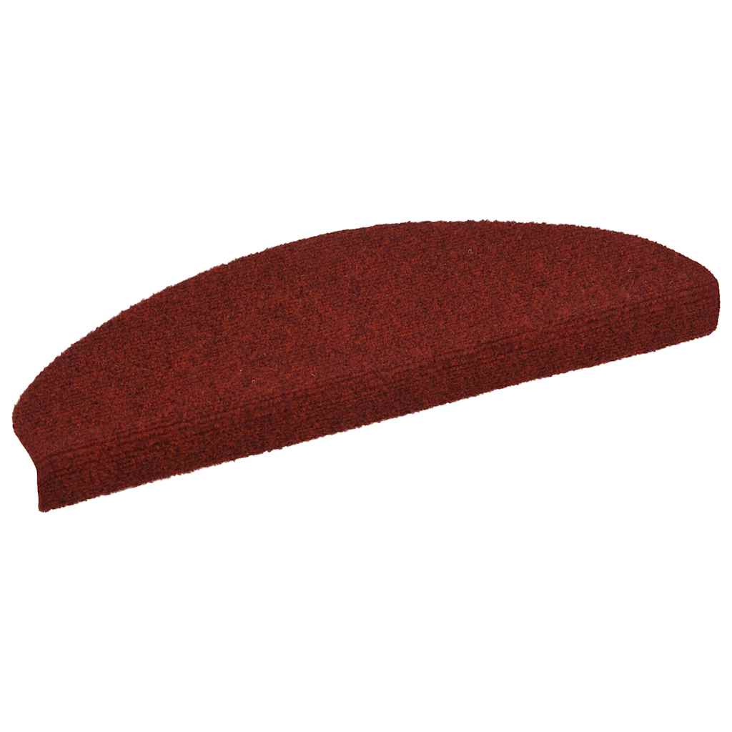Vidaxl Treppenmatten Selbstadhäsiv 5 Teile 65x21x4 cm Bordeaux Red Semi -Rounds groß