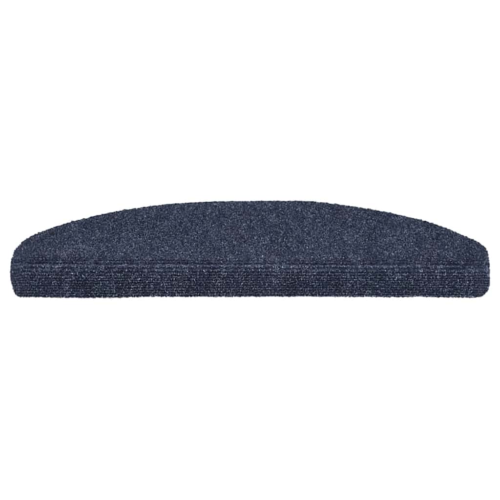 Vidaxl -Treppenmatten selbstadhäsiv 10 Stücke 65x21x4 cm blau halbround groß