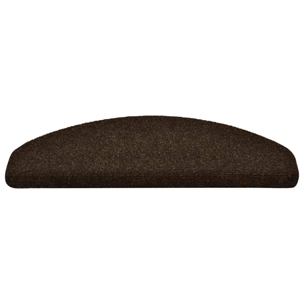 Vidaxl Treppenmatten selbstadhäsiv 10 Stücke 65x21x4 cm braune Halbrunde groß