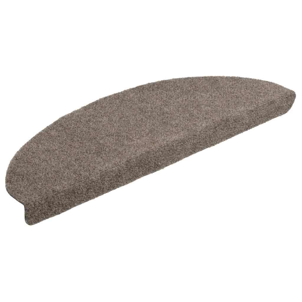 Vidaxl -Treppenmatten selbstadhäsiv 5 Teile 65x21x4 cm beige Hemisphäre groß