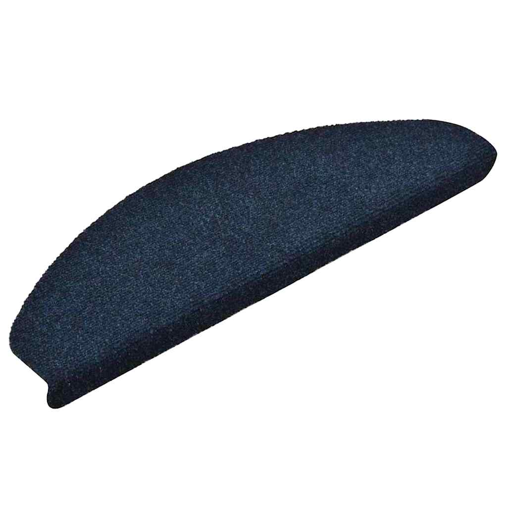 Vidaxx selbstklebende Stufenmatten 10 Stück 65x21x4 cm marineblau halbrund groß