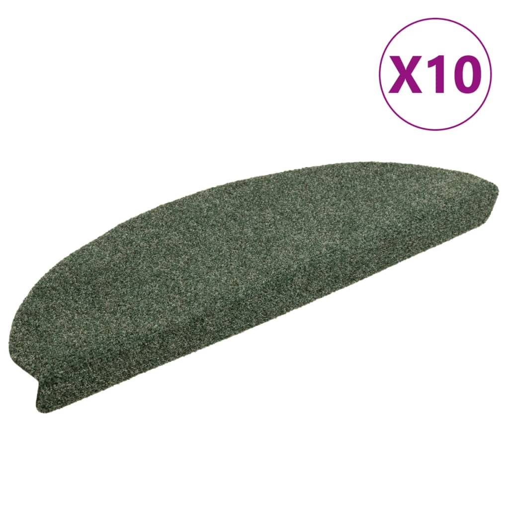 Vidaxx Stufenmatten selbstklebend 10 Stück 65x21x4 cm grün halbrund groß