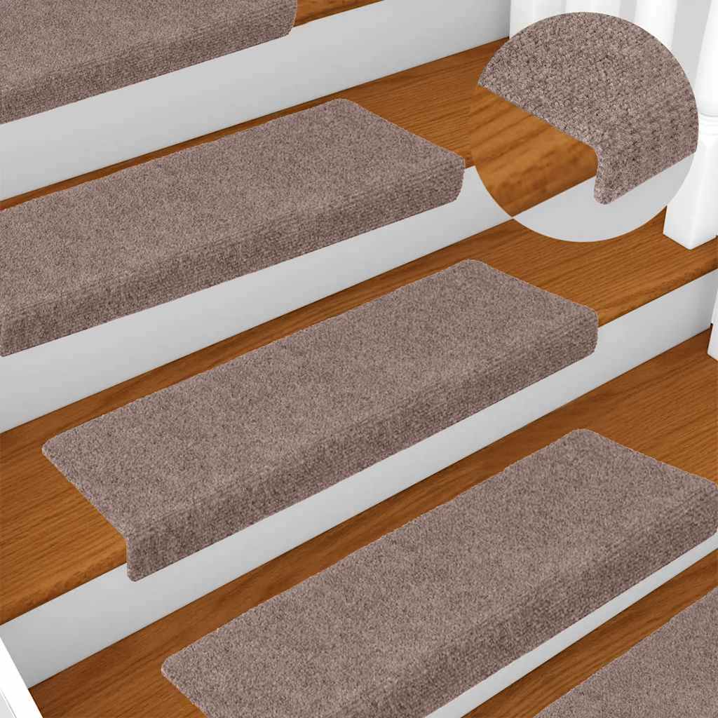 Vidaxl Treppenmatten Selbstadhäsiv 5 Teile 65x21x4 cm Creme Rechteckige Kante