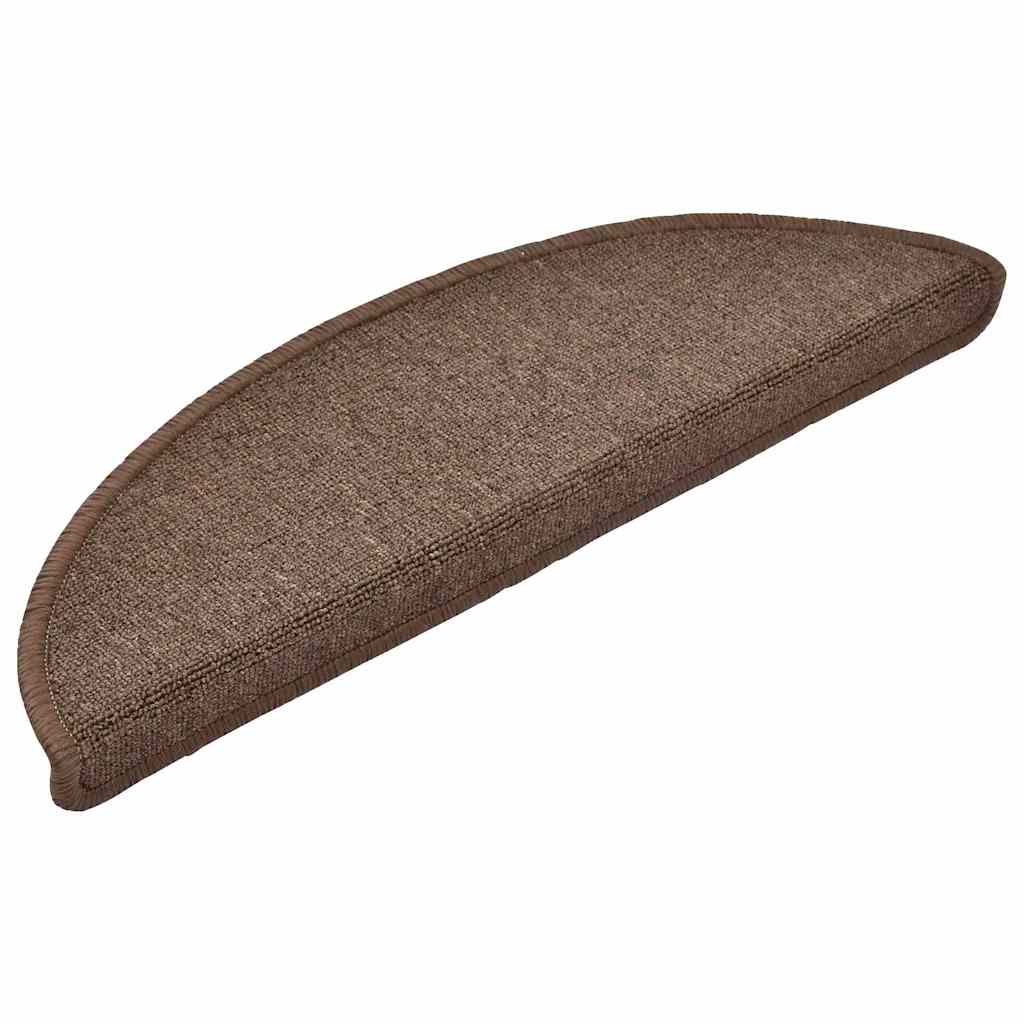 VidaXL Stufenmatten 10 Stk. 56x17x3 cm kaffeebraun halbrund